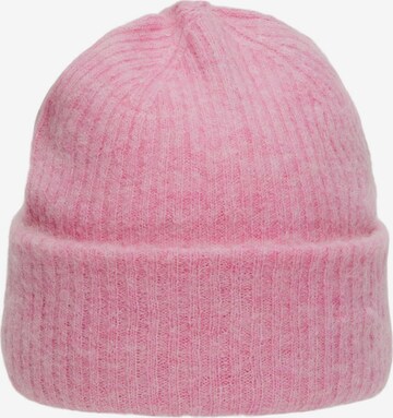 Bonnet SELECTED FEMME en rose : devant