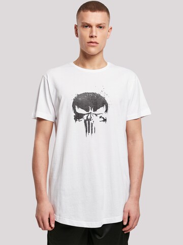 T-Shirt 'Skull' F4NT4STIC en blanc : devant