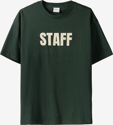 T-Shirt Bershka en vert : devant