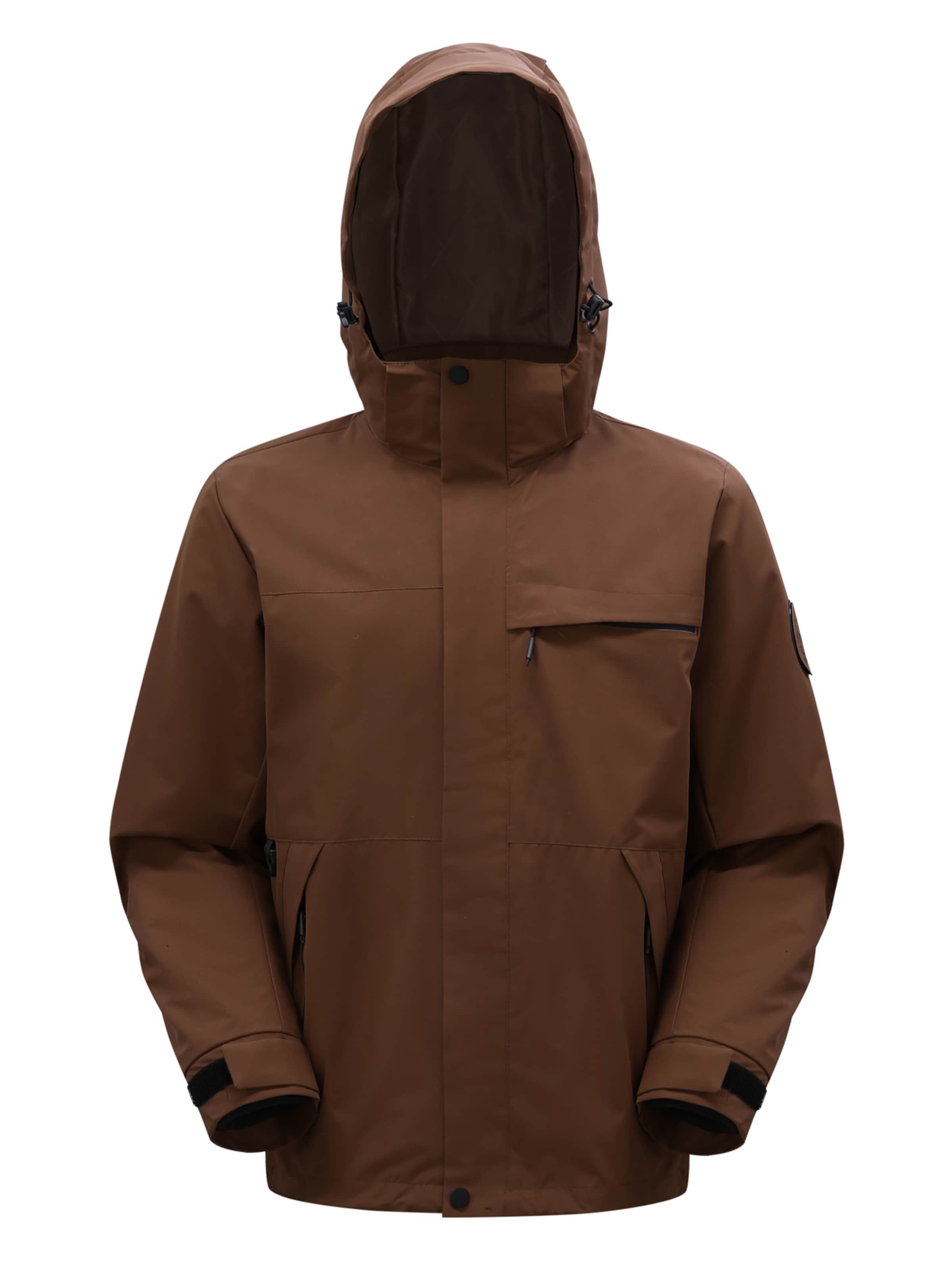 Youthup Outdoor jacket in Brown: front