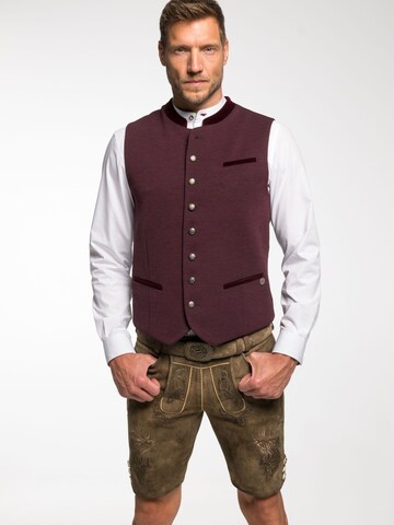 SPIETH & WENSKY Klederdracht gilet 'FCB - Emscher' in Rood: voorkant