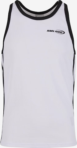 Karl Kani Paita 'Ellipse Ringer' värissä valkoinen: etupuoli