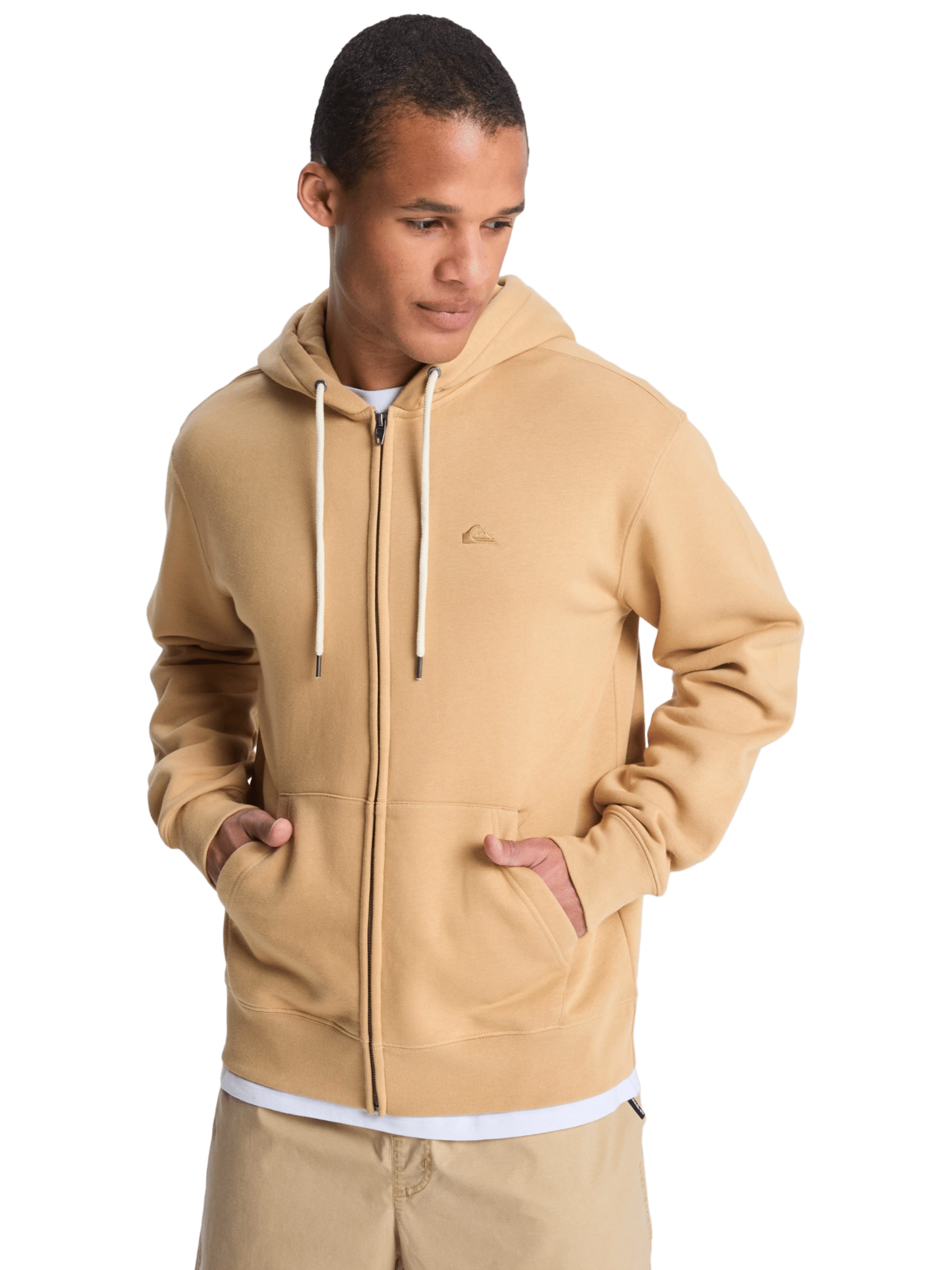 QUIKSILVER Sweatjacke in Beige: Vorderseite