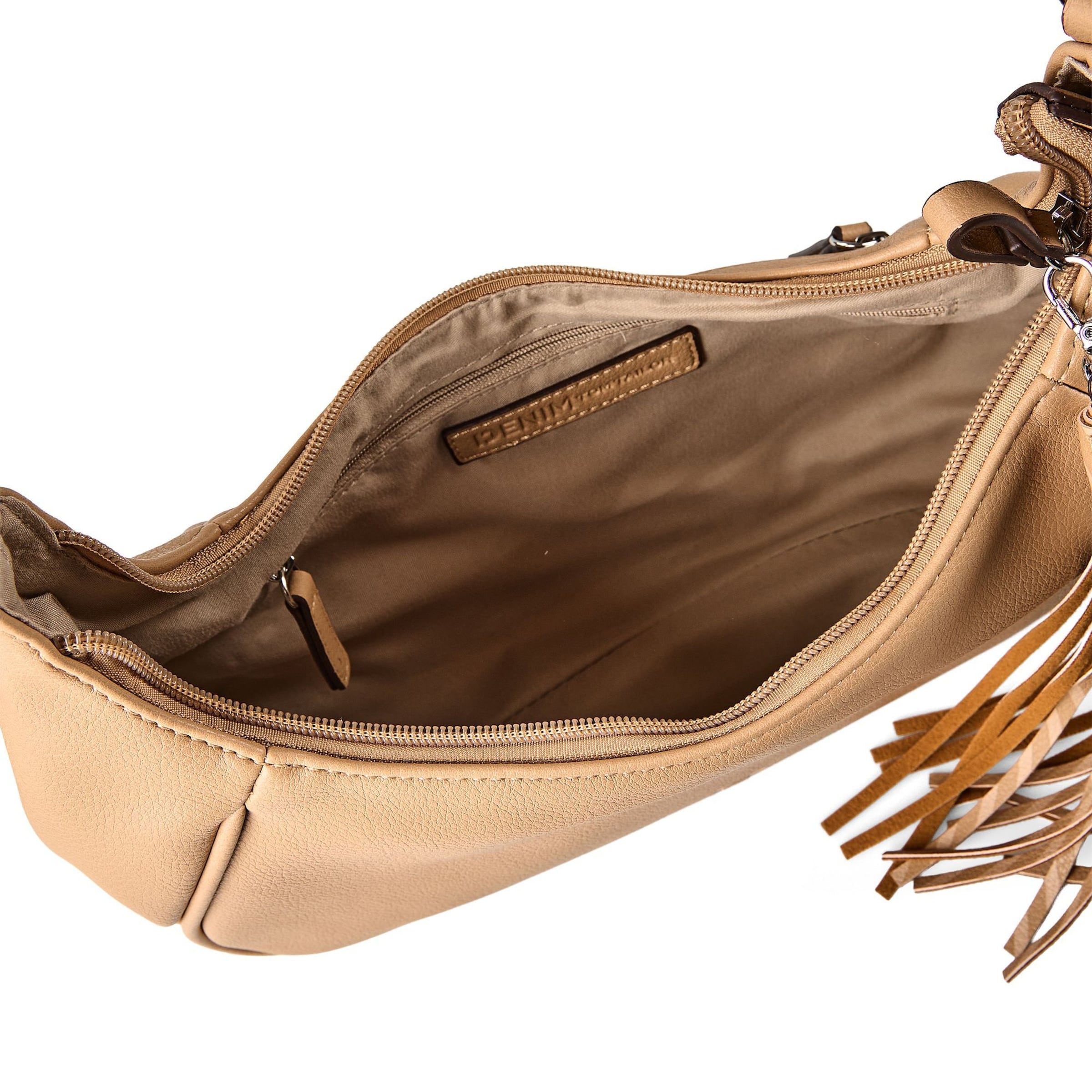 TOM TAILOR DENIM Schoudertas 'Abella' in Beige