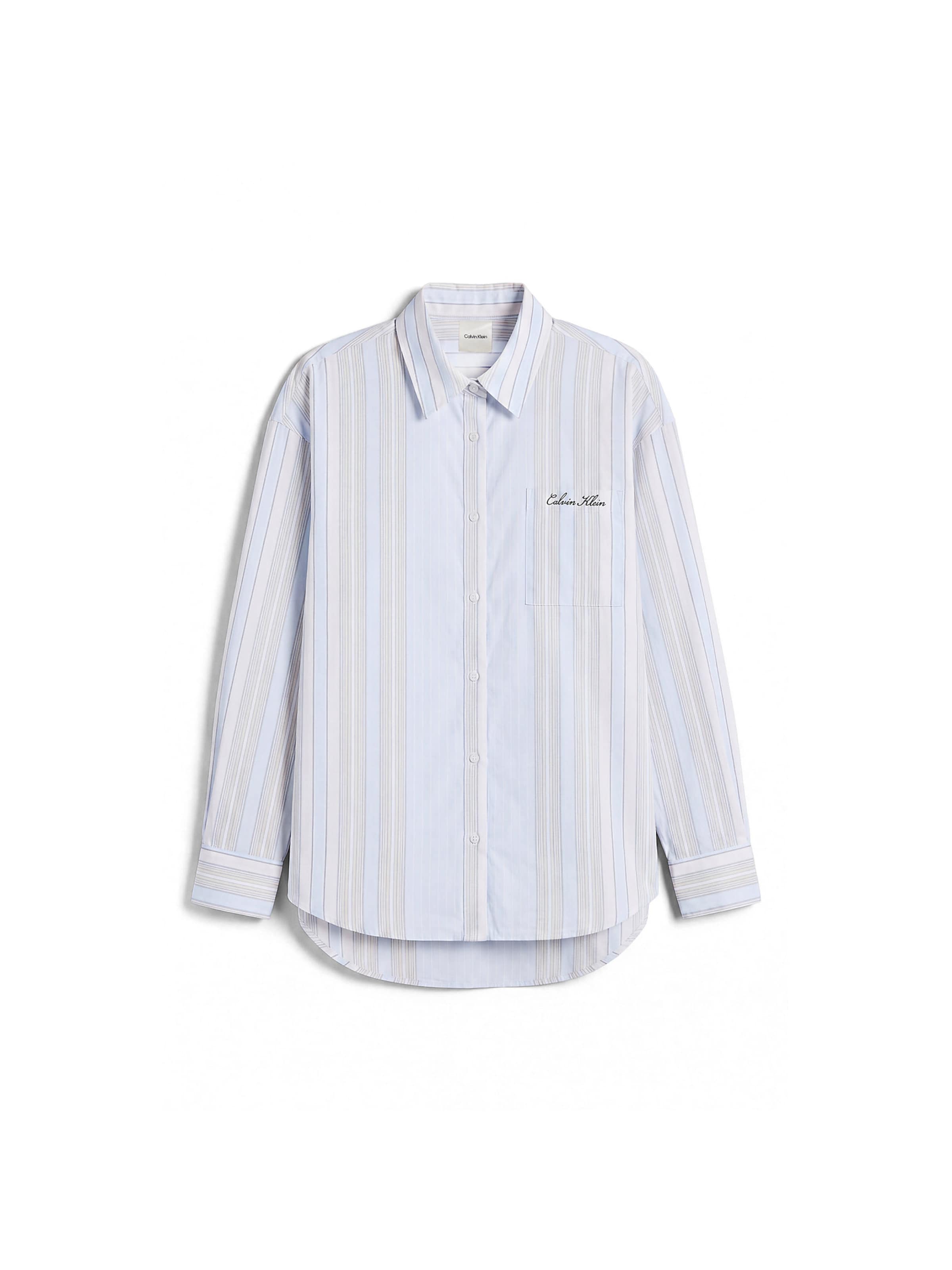 Calvin Klein Slaapshirt in Blauw: voorkant