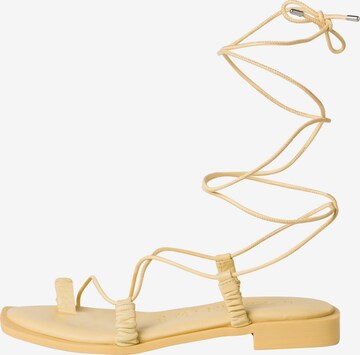 TAMARIS T-Bar Sandals in Yellow