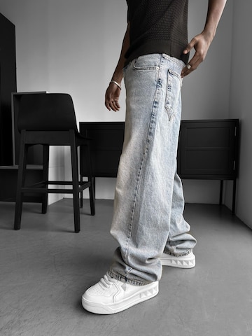 Baggy Jean 'Relax Baggy Washed Jeans - Dark Blue' Kleidermafia en bleu