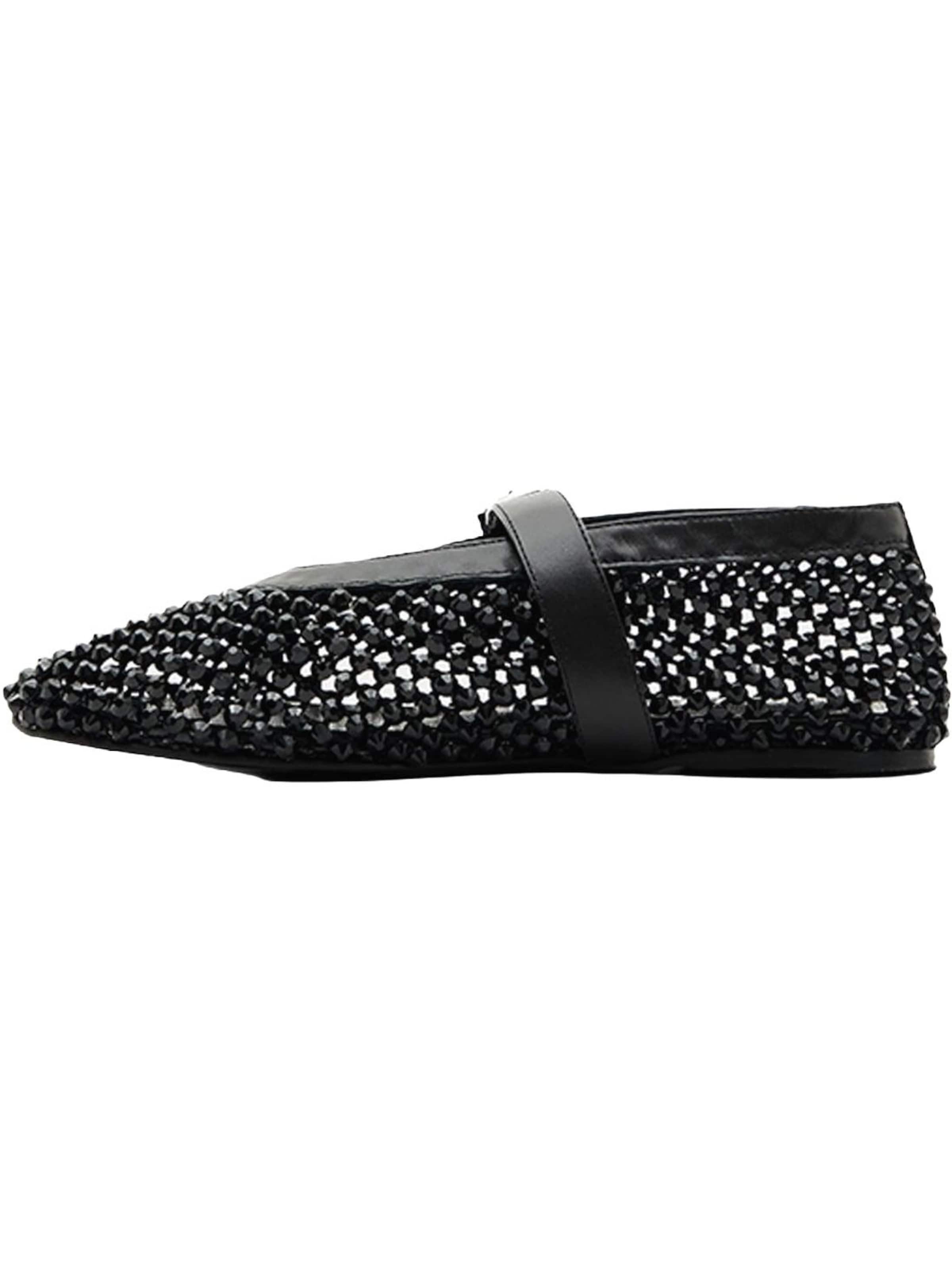 Ballerines à lanières Desa en noir : devant