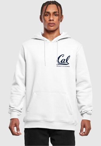 Sweat-shirt 'Berkeley University - Cal' Merchcode en blanc : devant