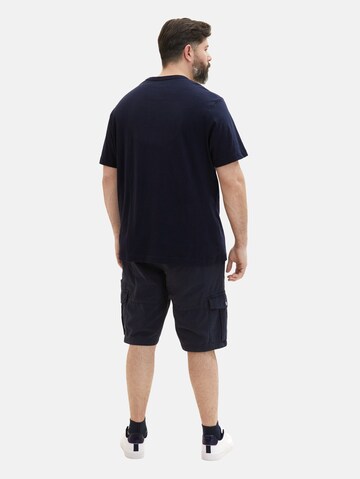 TOM TAILOR Men + Regular Cargo trousers in Blue