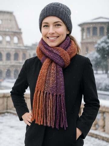 COLLEZIONE ALESSANDRO Scarf 'Farbenfroh' in Purple: front