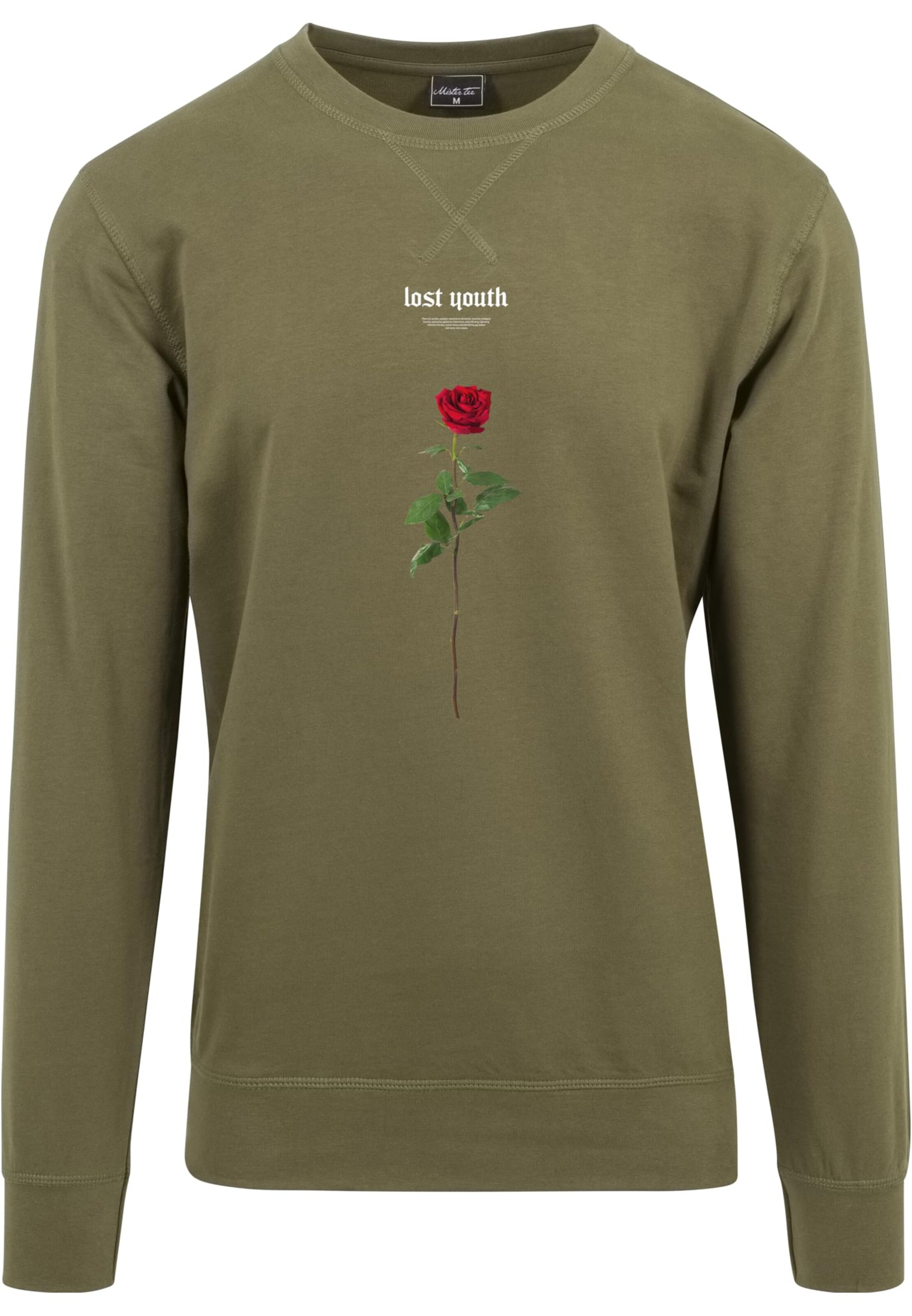MT Men Sweatshirt 'Lost Youth Rose' in Green: front