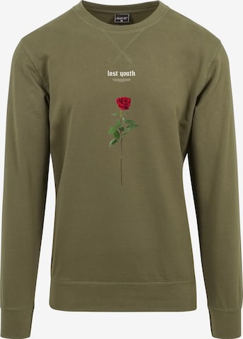 MT Men Sweatshirt 'Lost Youth Rose' in Grün: predná strana