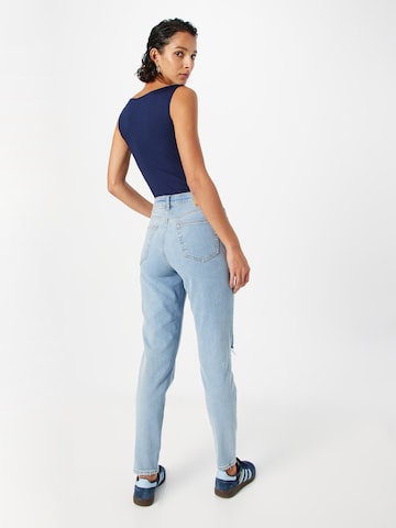 PIECES Tapered Jeans 'Leah' in Blue