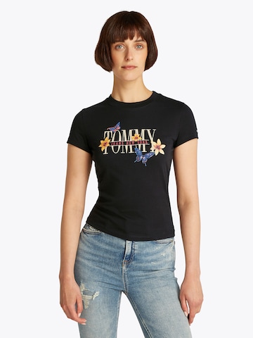 Tommy Jeans T-Shirt in Schwarz: Vorderseite