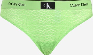 Calvin Klein Underwear Plus String in Groen: voorkant