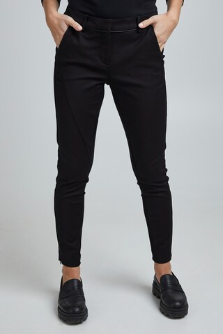 Coupe slim Pantalon Fransa en noir : devant