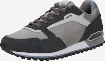 Baskets basses 'Parkour' BOSS en gris : devant