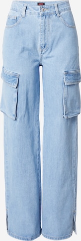 Misspap Regular Cargojeans in Blauw: voorkant