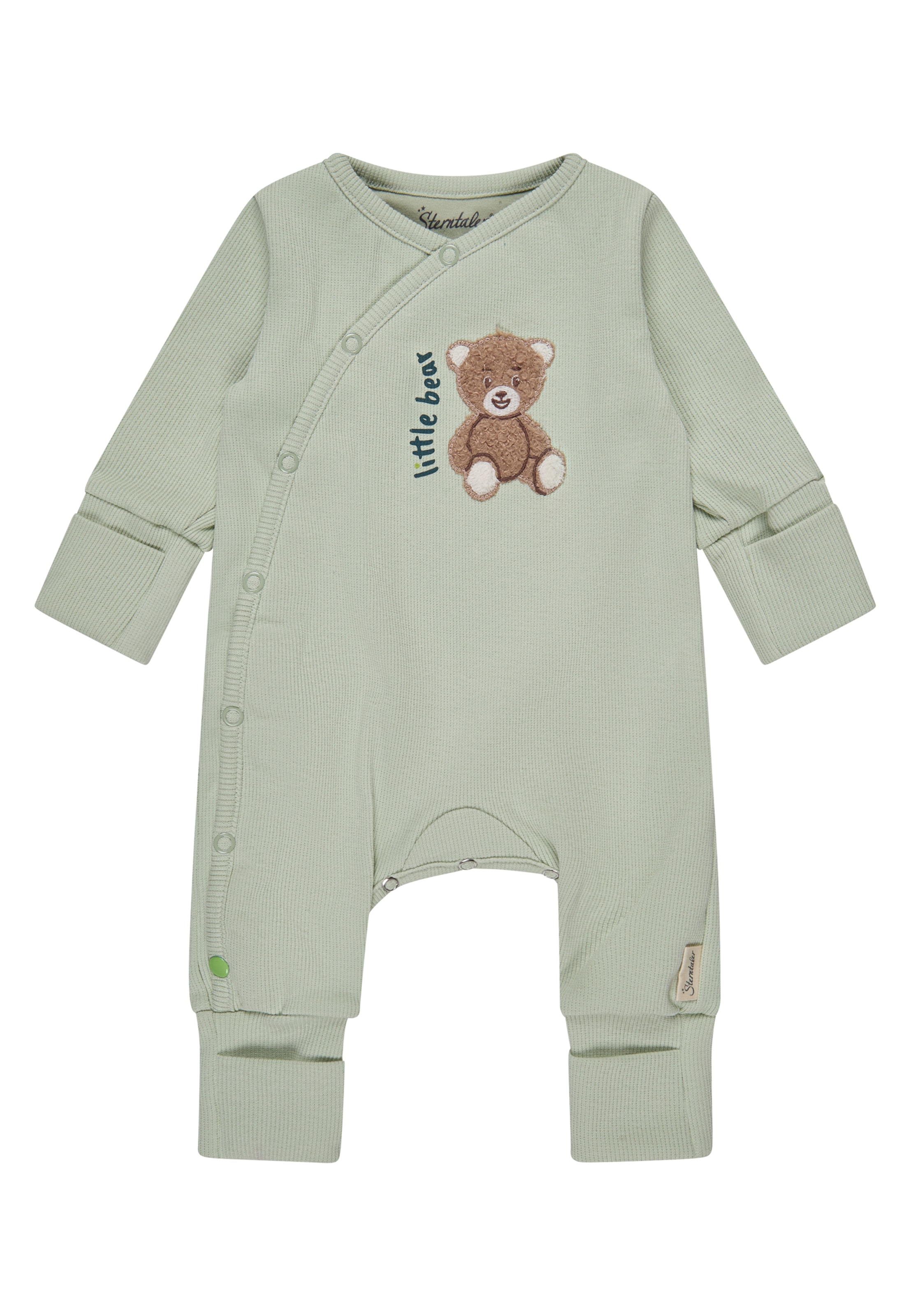 STERNTALER Romper/Bodysuit 'Spieler Bär' in 44 in Brown / Light green, Item view