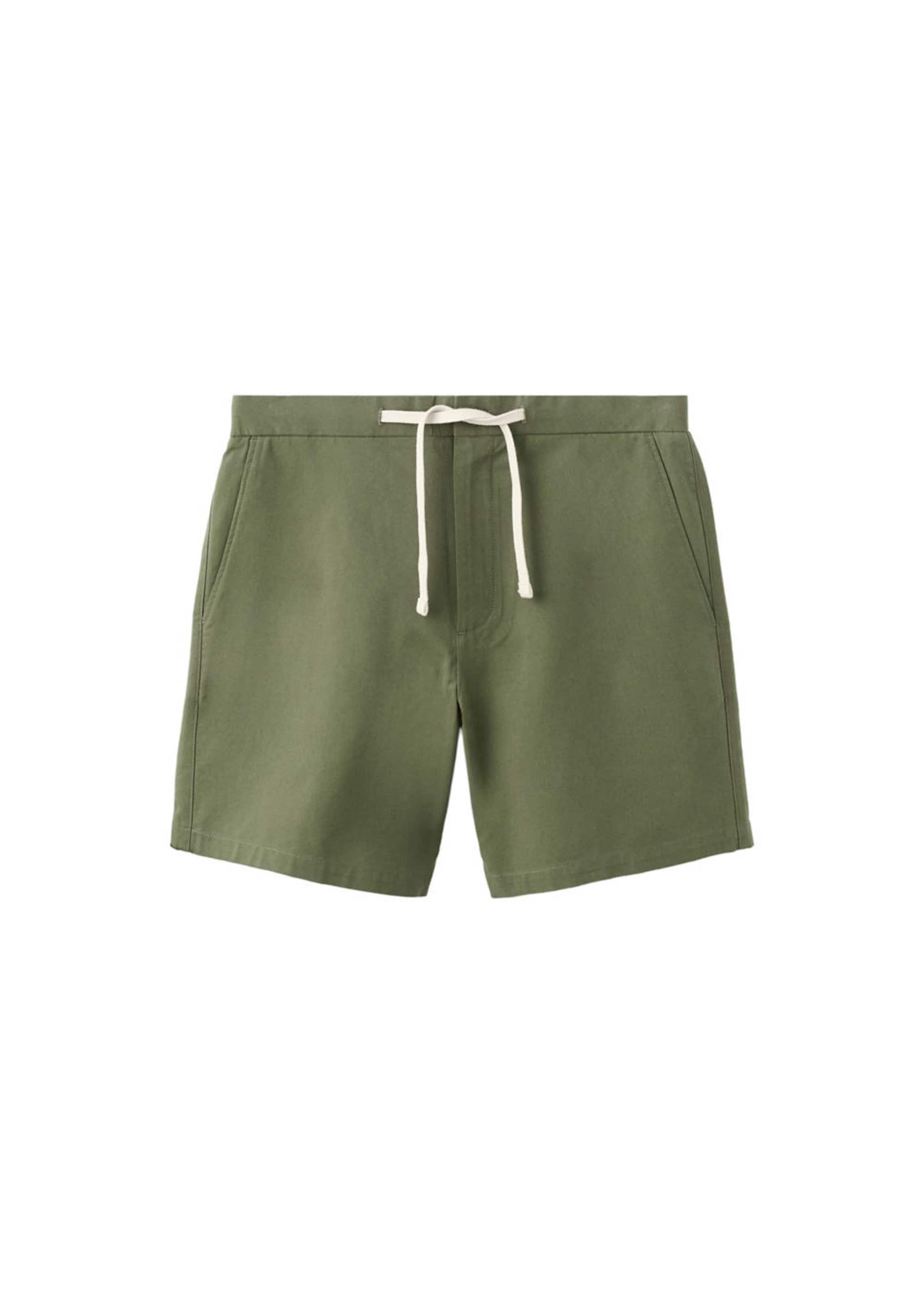 MANGO MAN Chino Pants 'Rey' in Green: front