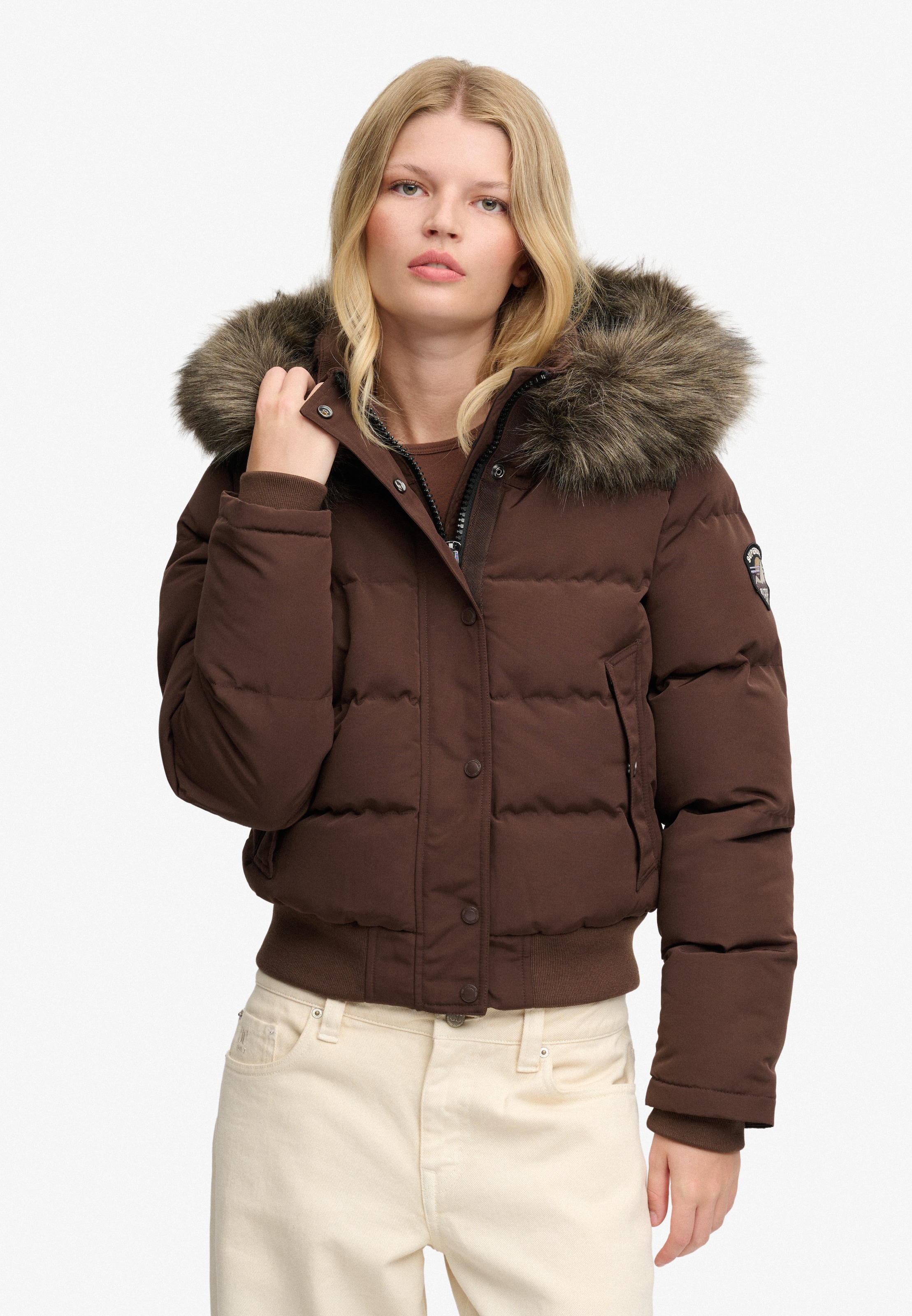 Superdry & Co Winter Jacket 'Everest' in Brown