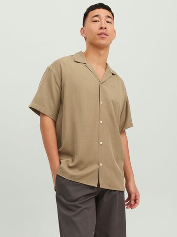 JACK & JONES Regular Fit Skjorte i brun: forside