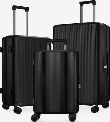 4FLY Suitcase Set in Black: front