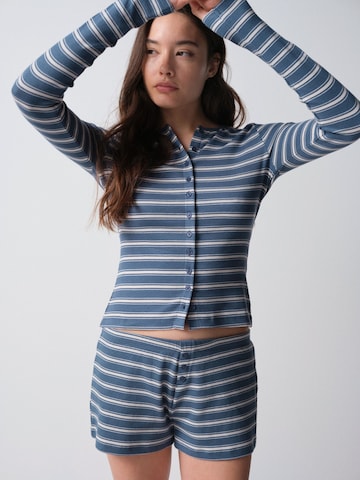 The Set - Pijama de pantalón corto en azul