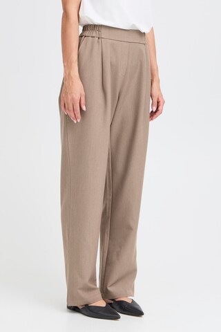 Wide Leg Pantalon à pince 'FRAbigail' Fransa en gris : devant