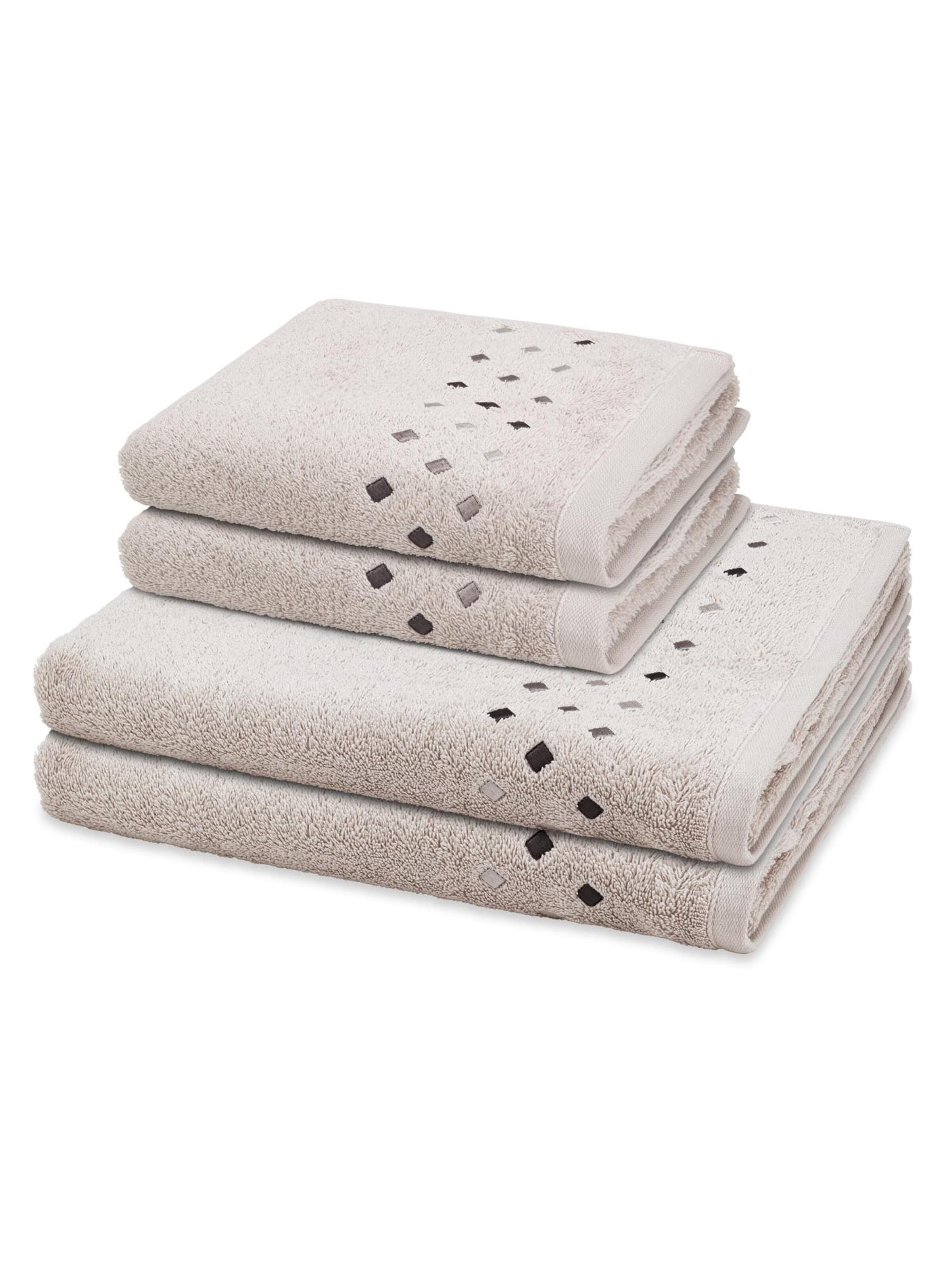 ROSS Towel 'Stoneline' in Grey: front