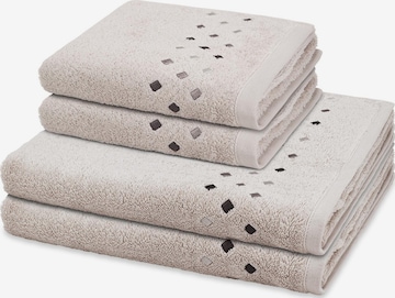 ROSS Towel 'Stoneline' in Grey: front