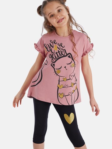 Denokids Set 'Love Cats' in Pink: Vorderseite