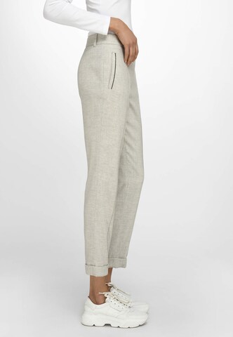 Coupe slim Pantalon à plis 'AUDREY' Basler en gris