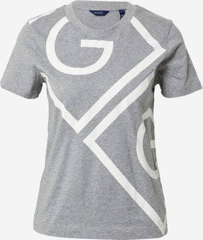 Tricou GANT pe gri amestecat / alb, Vizualizare produs