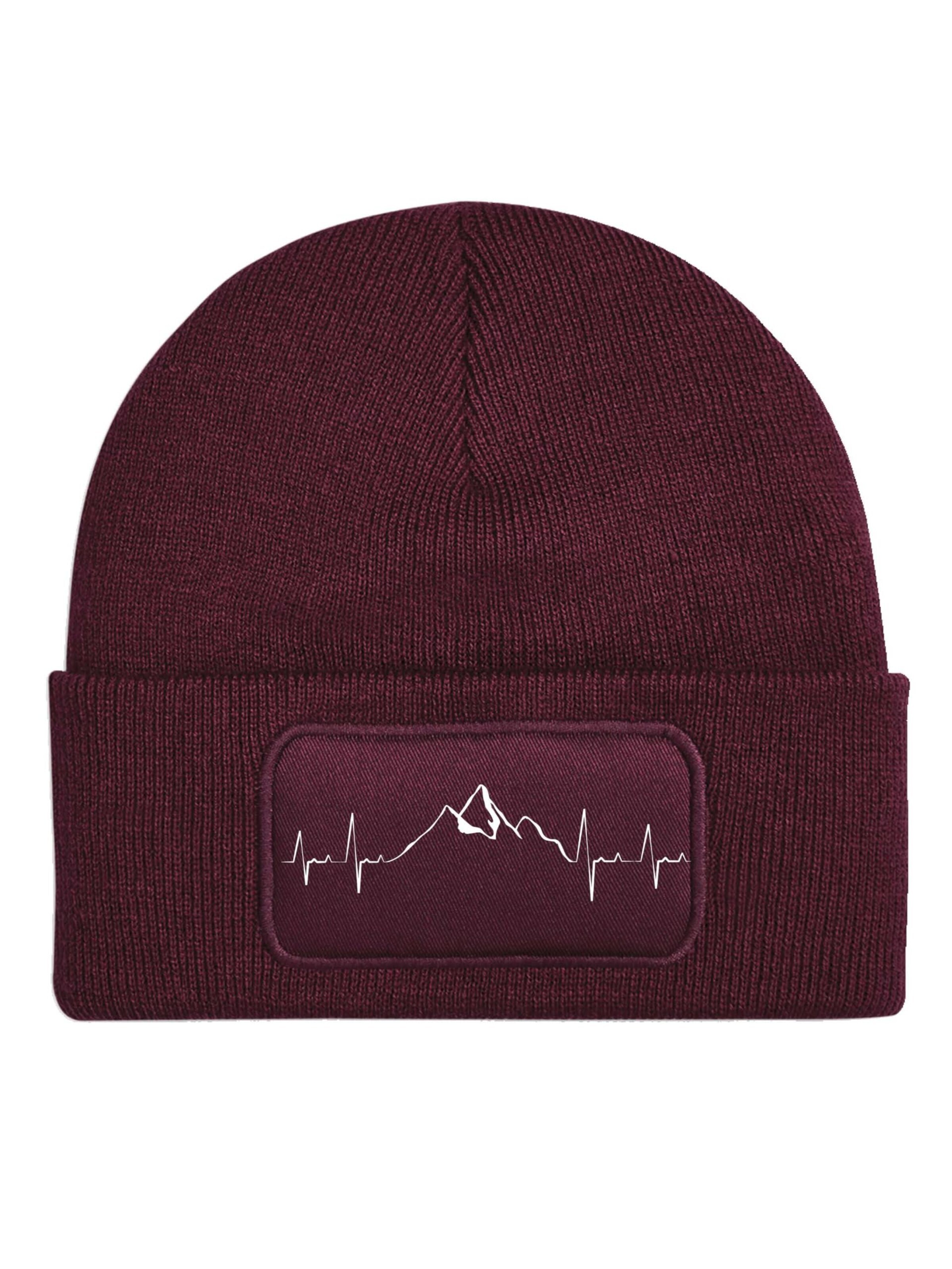 Youth Designz Beanie 'Heartbeat Mountain' in Red: front