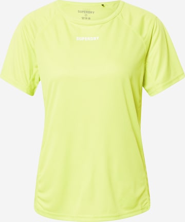 Superdry Performance Shirt 'Train Active' in Yellow: front