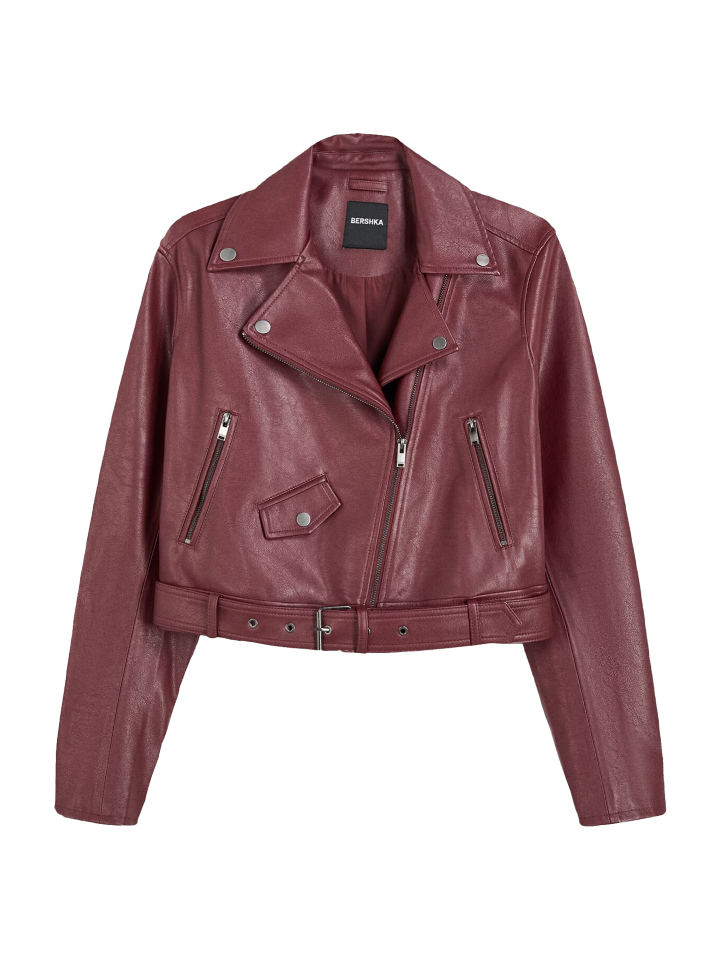 Geacă de primăvară-toamnă de la Bershka pe roșu: față