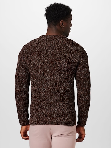 JACK & JONES Sweater 'KARTER' in Brown