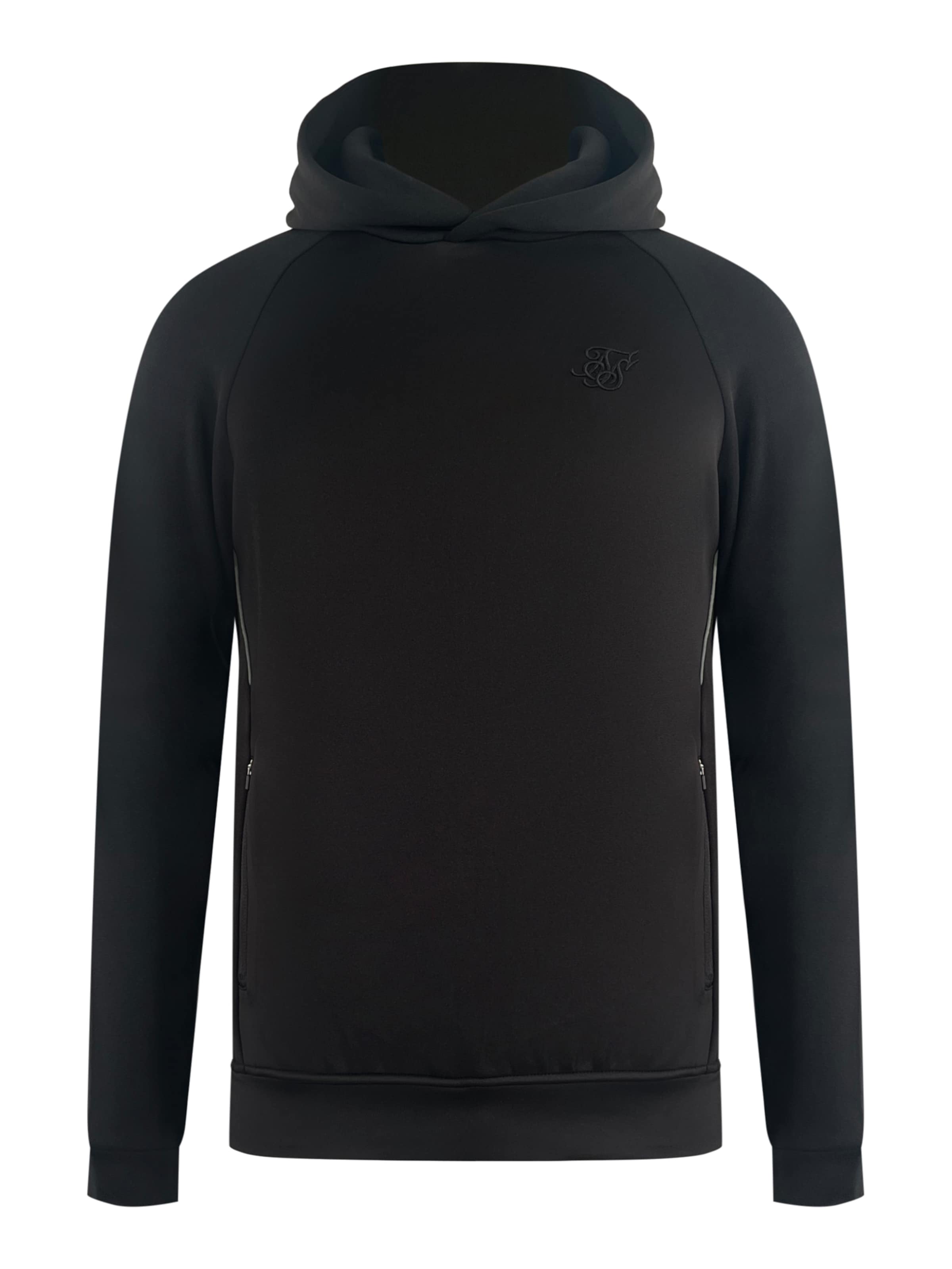 SikSilk Pullover in Schwarz: Vorderseite