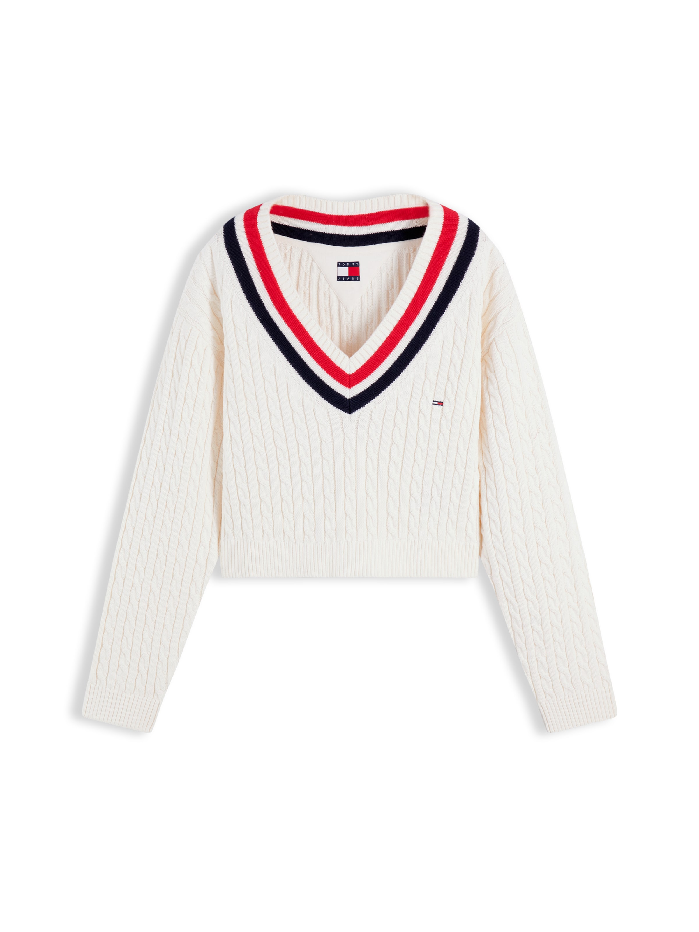 Pull-over Tommy Jeans en blanc : devant
