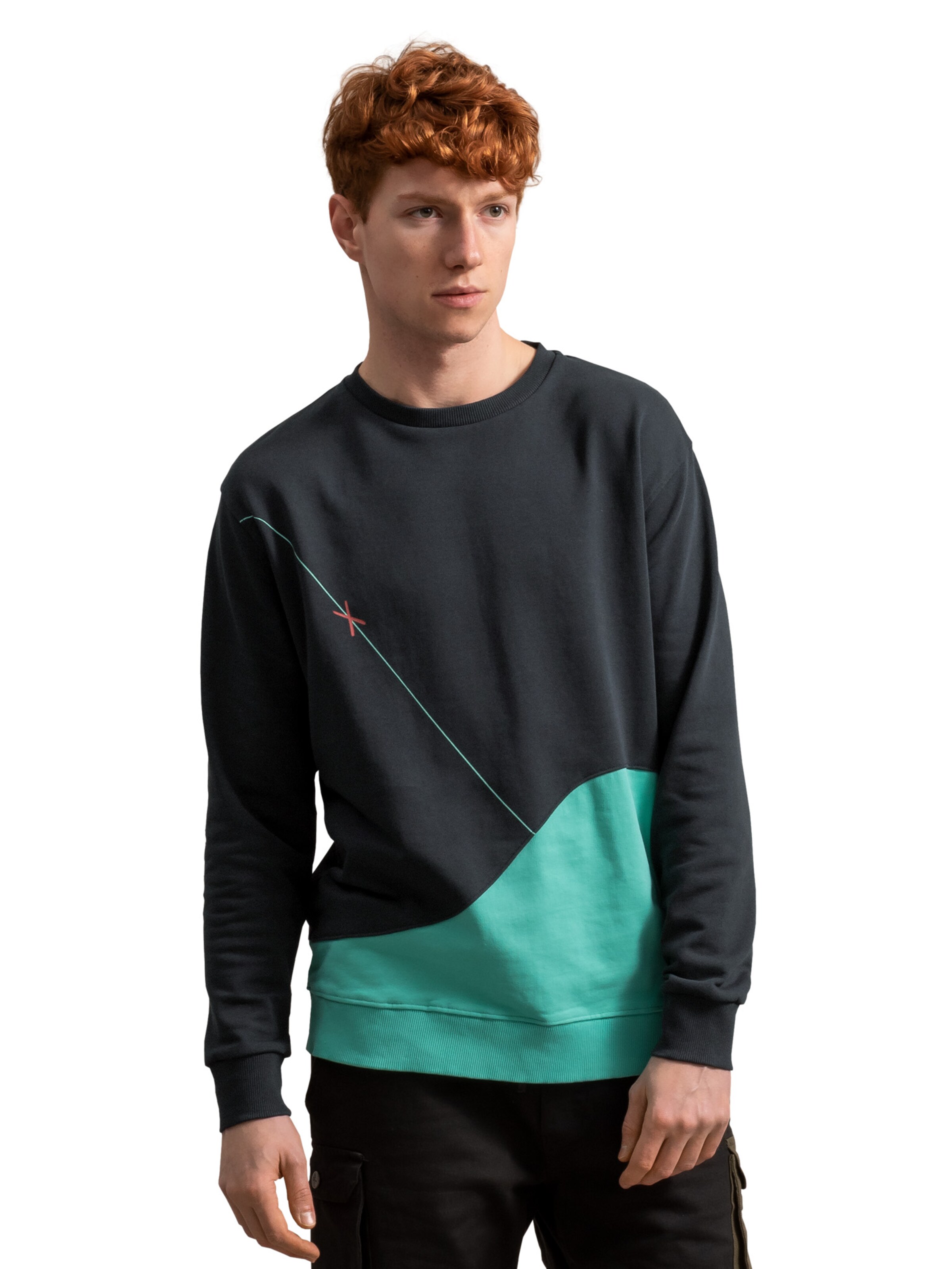 Kaft Sweatshirt in Blauw: voorkant