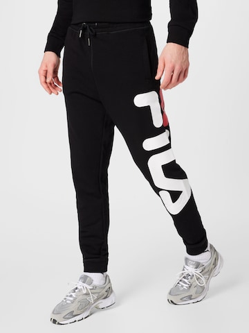 FILA Tapered Workout Pants 'Bronte' in Black: front