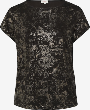 s.Oliver Red Label Plus Shirt in Zwart: voorkant