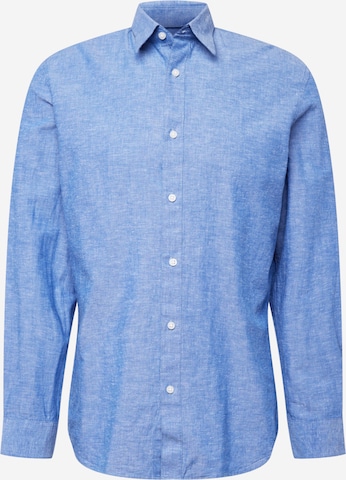 SELECTED HOMME جينز ضيق الخصر والسيقان قميص لأوساط العمل بلون أزرق: الأمام