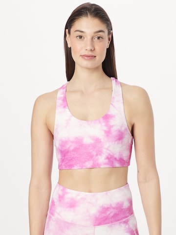 RVCA Bralette Bra in Pink: front