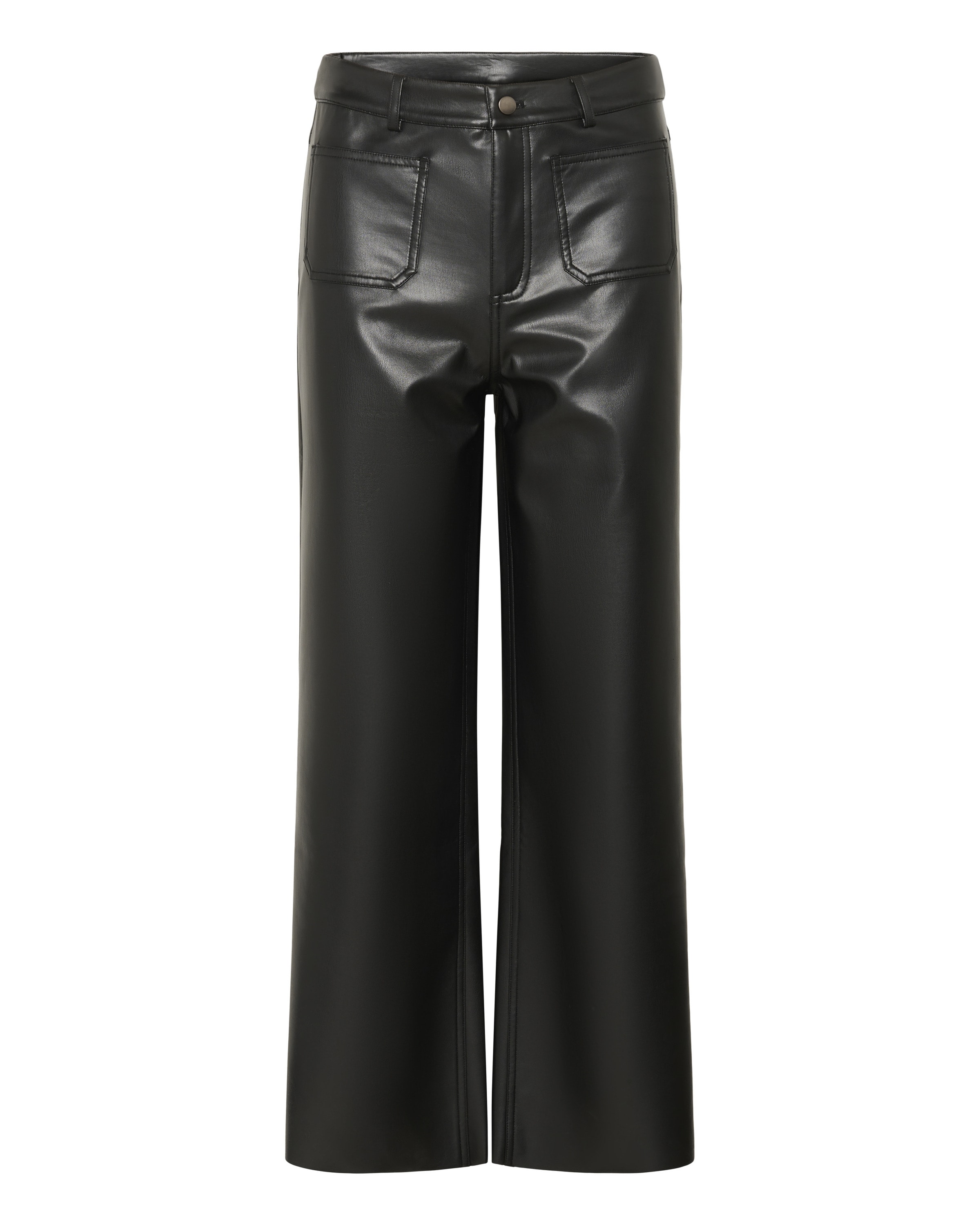 Kaffe Wide leg Broek 'Mikka' in Zwart: voorkant