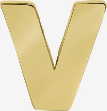 Lucardi Ohrringe 'Buchstabe' in Gold: Vorderseite