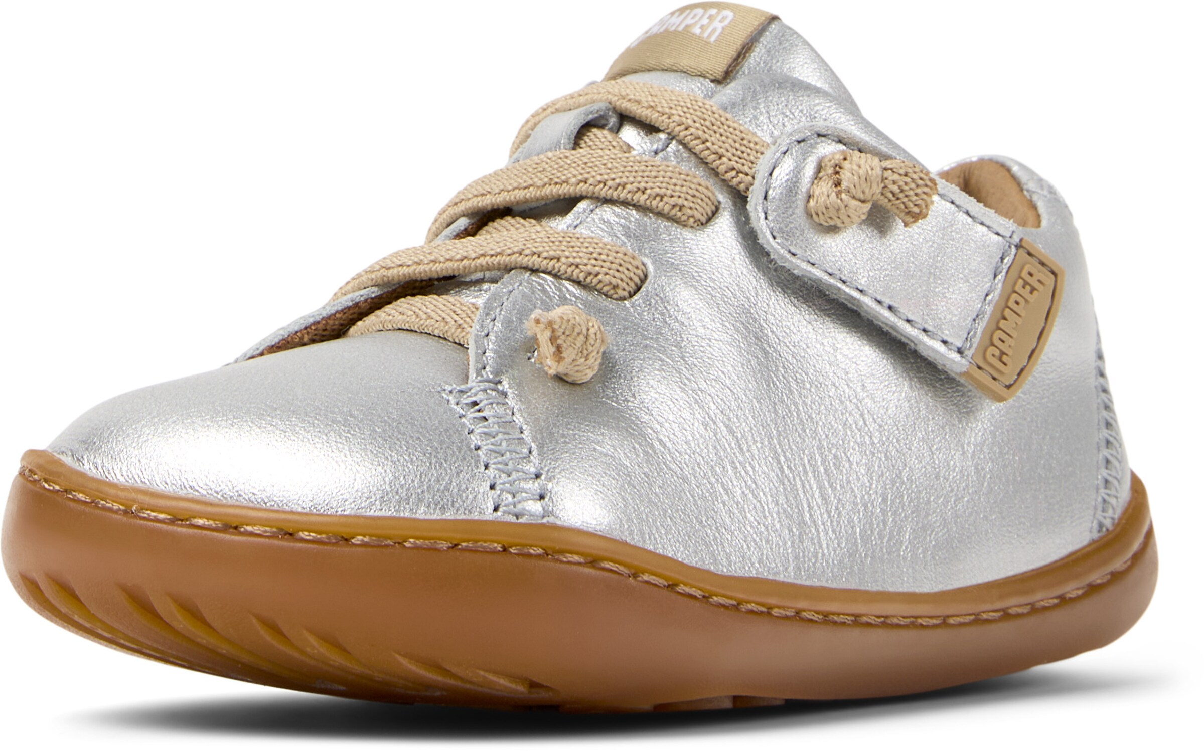 CAMPER First-step shoe 'Peu Cami' in Silver: front