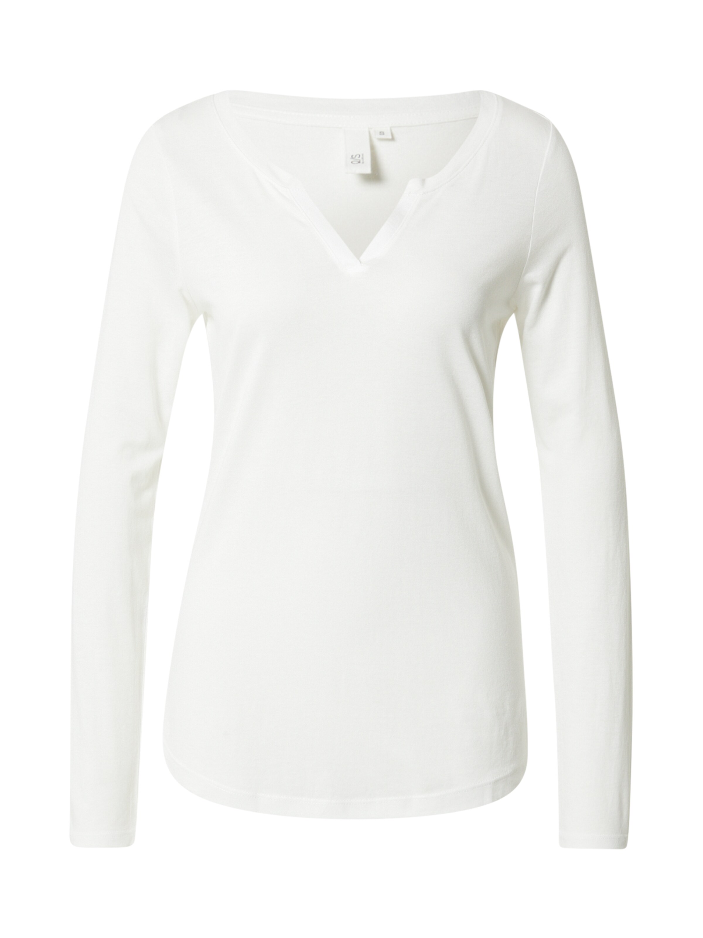 QS Shirt in Beige: voorkant